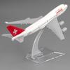 1/400 Scale Aircraft Boeing 747 Swiss Air 16cm Alloy Airplane B747 Children Kids Gift for Home Decoration