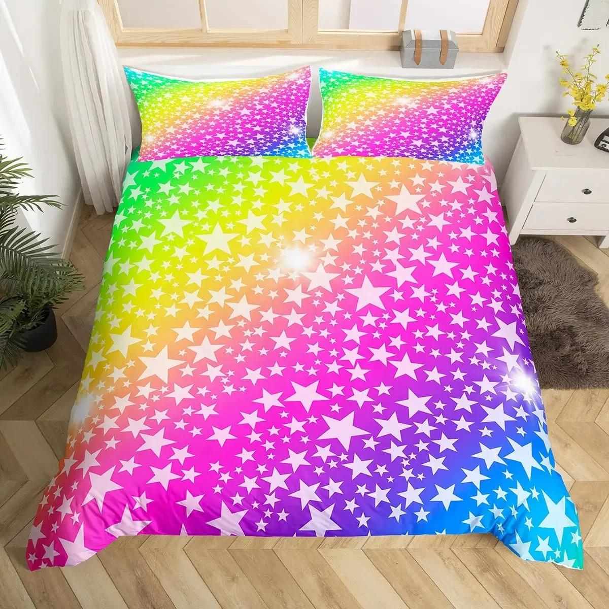 Comforter Cartoon Outer Space King Galaxy Bedding Set Space Rocket Comforter Microfiber Universe Planets Comforter (quilt)-EU Single(135*200cm)3pcs