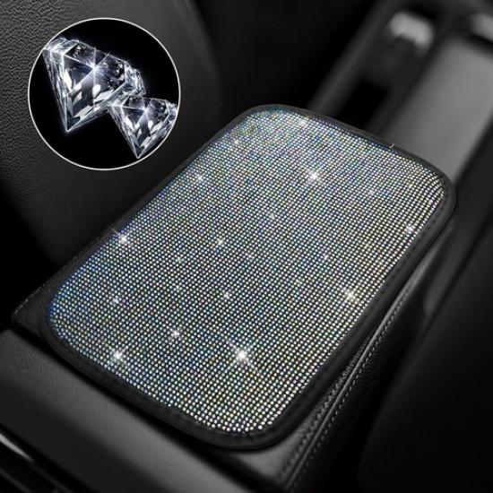 Car Center Console Cover, 12" × 8.66" Diamond Auto Center Console Colorful