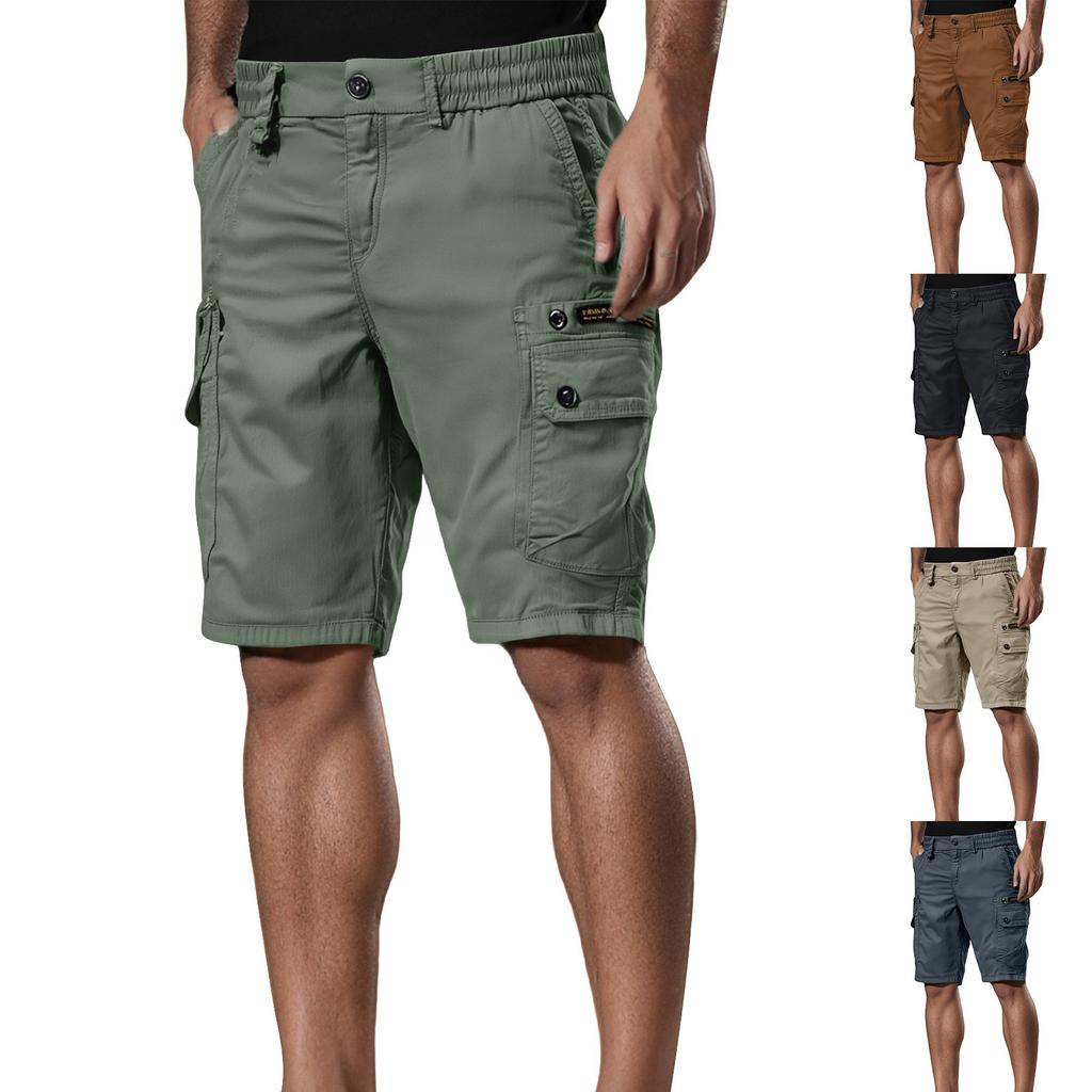 Pánské ležérní barvy Outdoors Pocket Beach Work Kalhoty Cargo Shorts Kalhoty