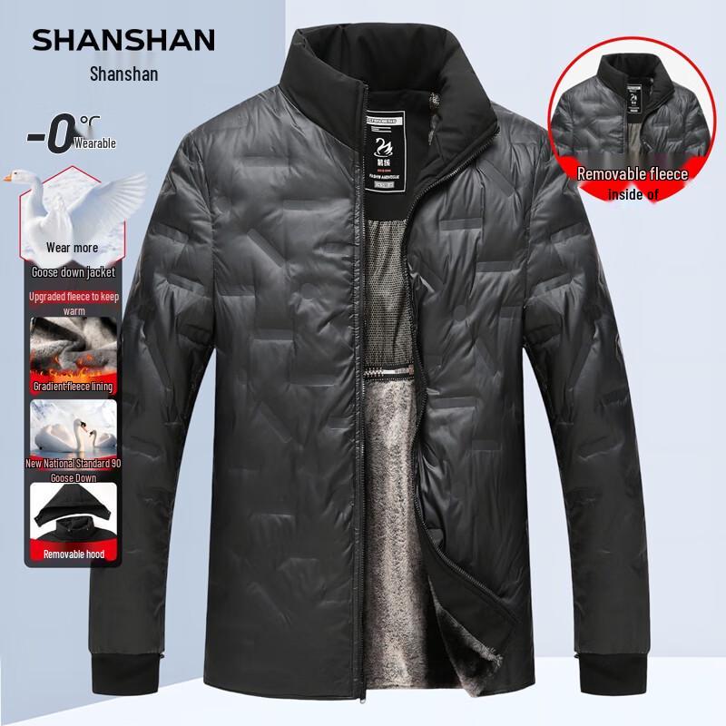 Men's 3-in-1 Detachable Hood Goose Down Winter Parka