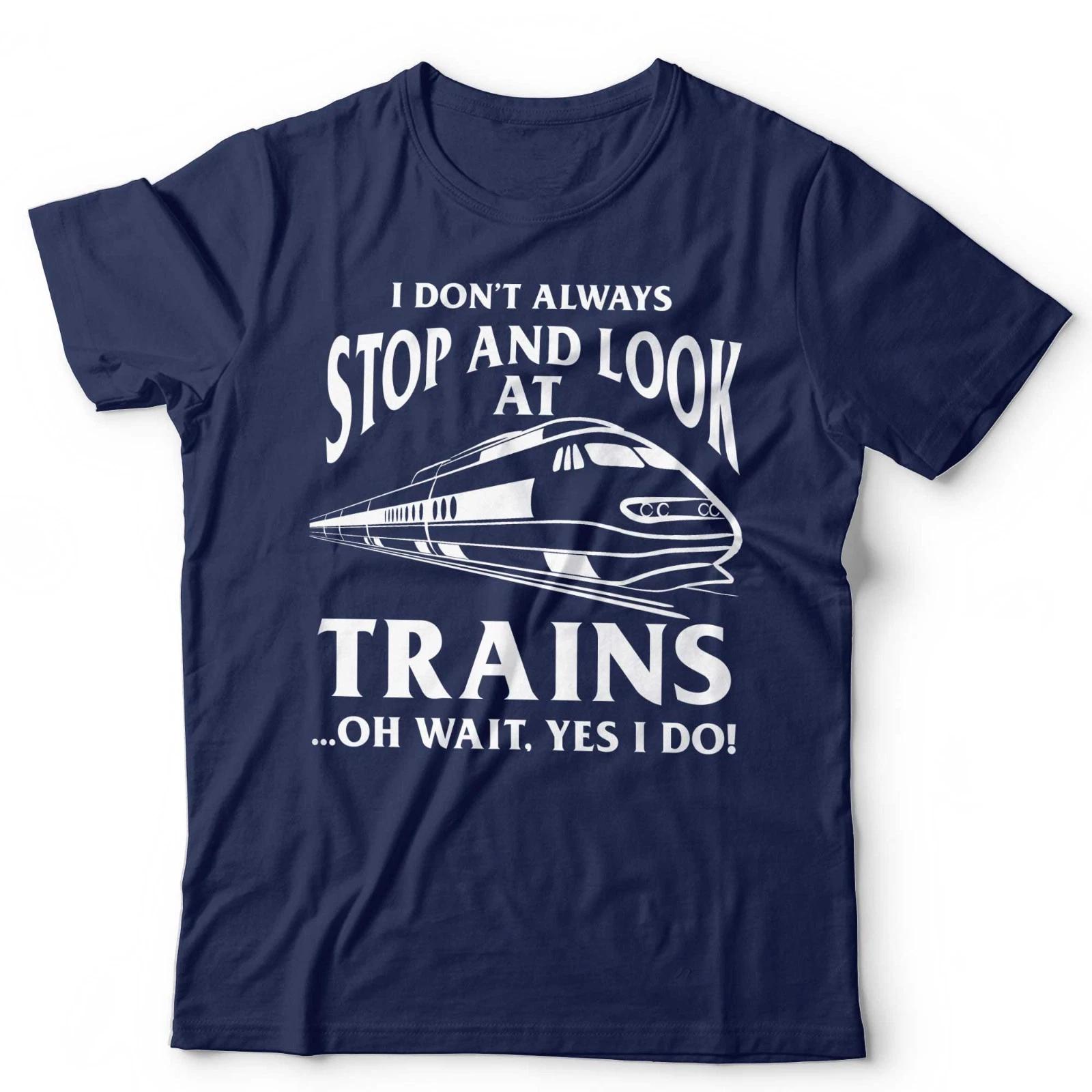 Train T-Shirt Funny Railfan Trainspotter Tee Gift Rail Locomotive Unisex & Kids 2XL
