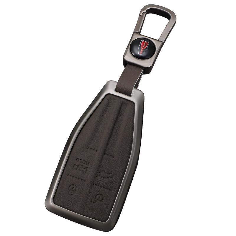 Echtes Leder Schlüsselanhänger für Hongqi H5, FAW HS5, HS7, H9 - High-End Schnallendesign