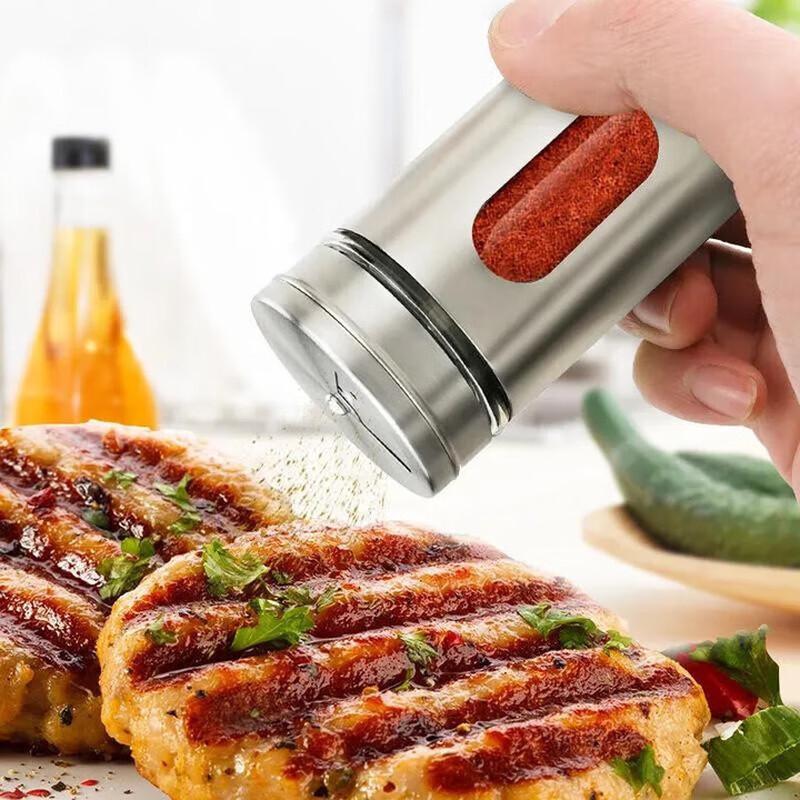 Glass Seasoning Bottle and Condiment Jar Set