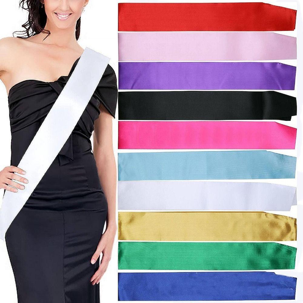 NEW Personalized Birthday Party Sash Decorations DIY Blank Sash Prom Queen Sash Bachelorette Party