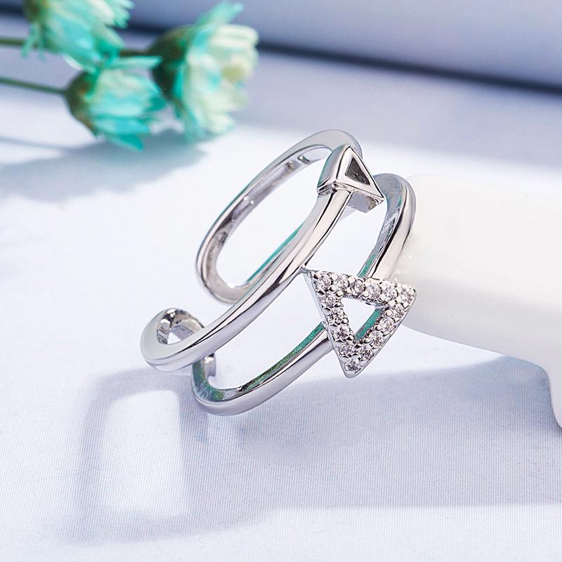 Lindon Classic Copper Alloy Zircon Ring Ladies Jewelry Wedding Promise Party Gift