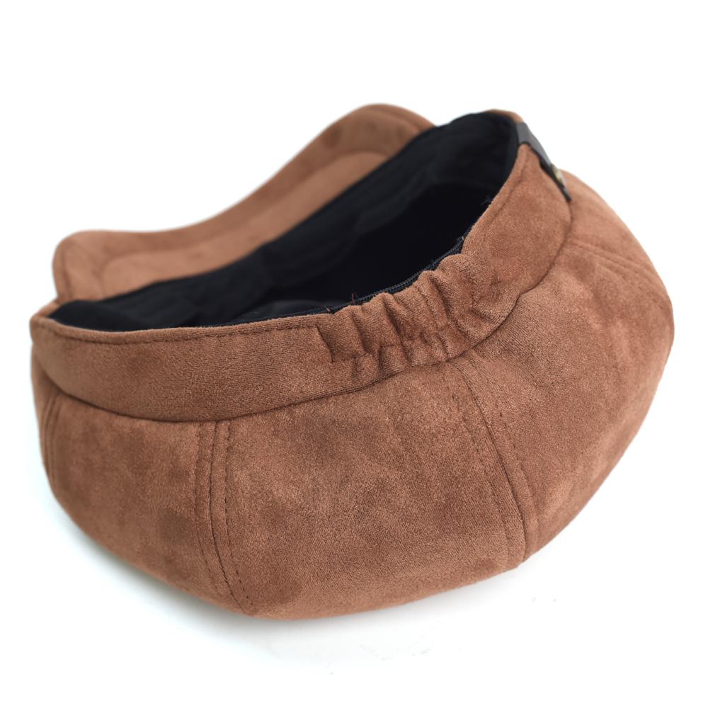Autumn Winter Warm Faux Leather Cap Newsboy Cap Hat Men Women Casual Beret Solid Cap Flat Caps Vintage Hats
