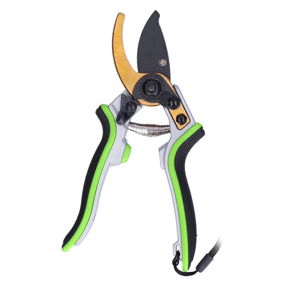 Green Pruning Shears Metal Bypass Pruners Professional Hedge Clippers