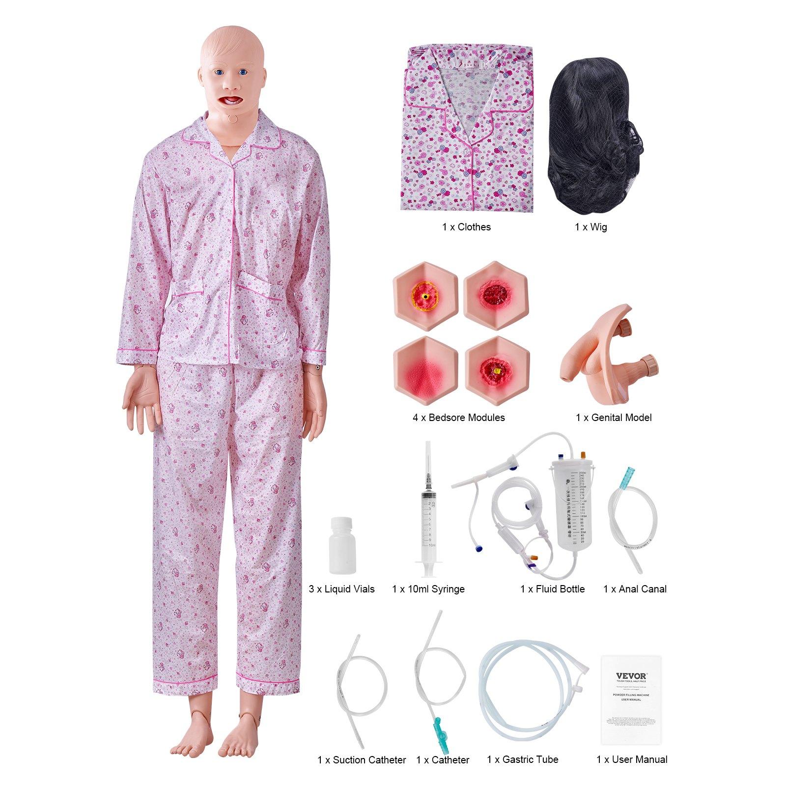 VEVOR Nursing Training Manikin, Male/Female Life