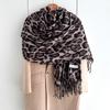 Winter Neck Warmer Scarf For Women Leopard Print Tassel Pashmina Shawl Hijab Faux Cashmere Warps Autumn Elegant Ladies Blanket