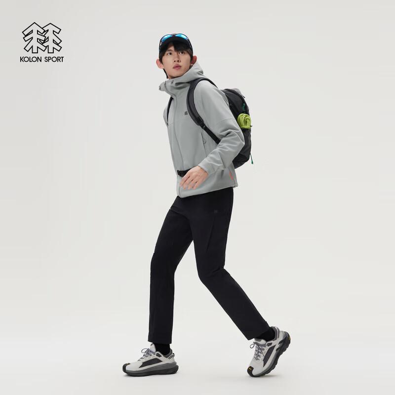 KOLON SPORT Men's Water-Repellent Hooded Softshell Jacket