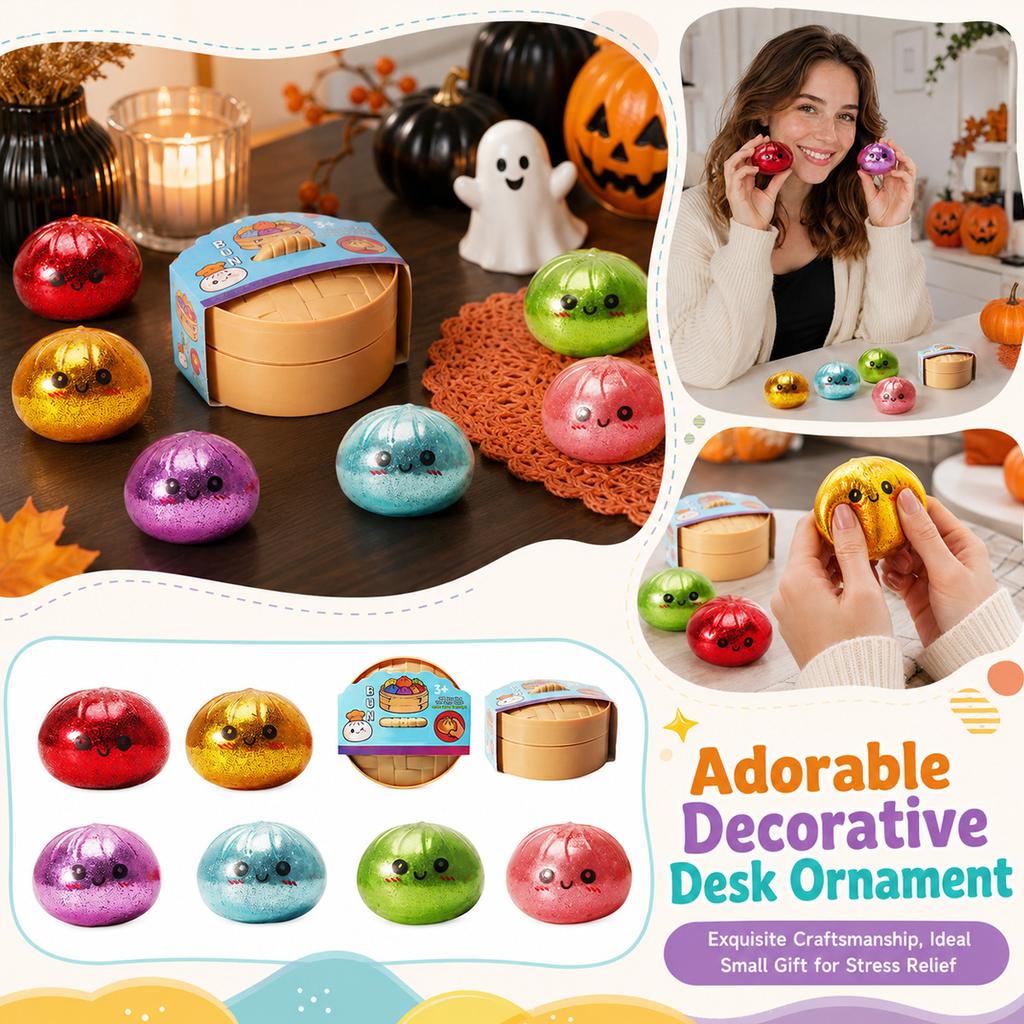 Baozi Stress Toy with Beads and Steamer - Random