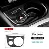 Echte Weiche Kohlefaser Auto Getränkehalter Panel Aufkleber Zubehör für SEAT Leon MK2 1P 2005 2006 2007 2008 2009 2010 2011 2012