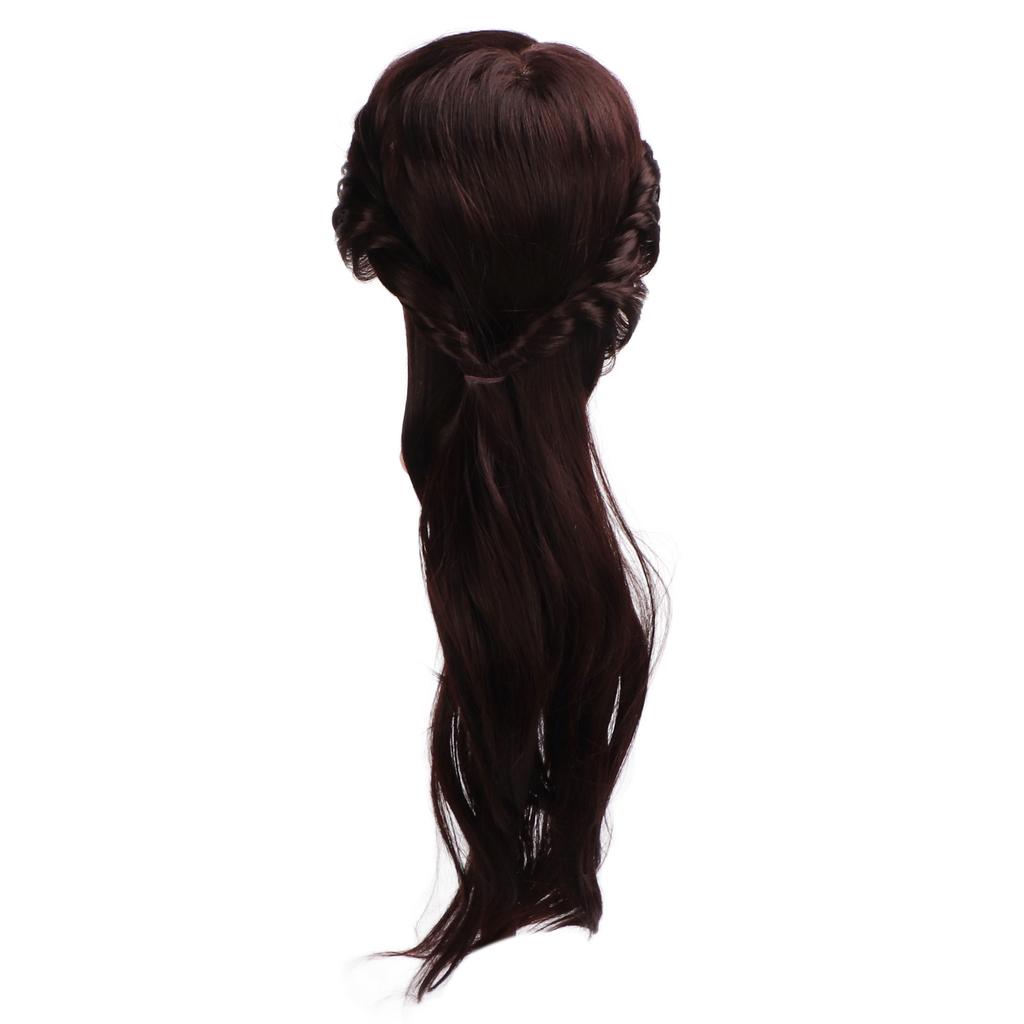 Hair Mannequin Head Hairdressing Styling Training Braiding Practice Doll Head with Clamp Stand