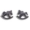 5Pcs Zinc Alloy Horse Charm Metal Electroplating Horse Charm Decoration Accessories DIY Keychain Jewelry Earring Bracelet