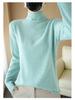 Women's 100% Pure Wool Turtleneck Sweater - Fashionable Autumn/Winter Knitted Cashmere Base Layer Top