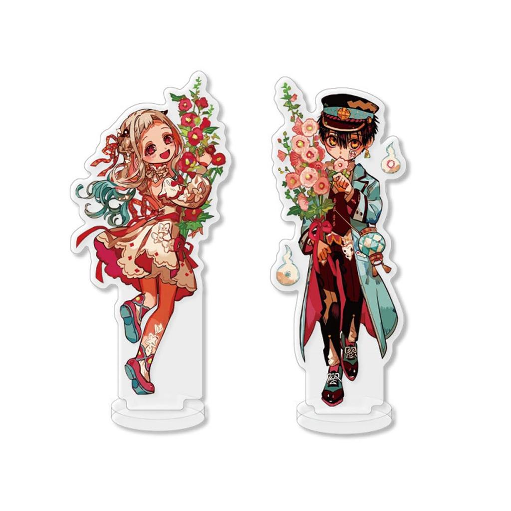Set of 2 Toilet-Bound Hanako-kun Acrylic Stands with Pedestal for Decoration, Cute, Small Items, Cosplay Props, Moe Goods, Birthday Presents