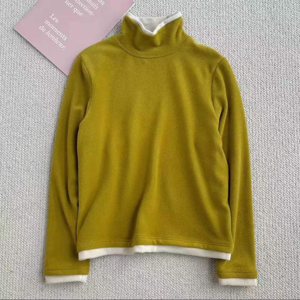 Winter Bestseller: High-Neck Fake Two-Piece German Cashmere Shirt - Fashionable and Youthful for Autumn and Winter