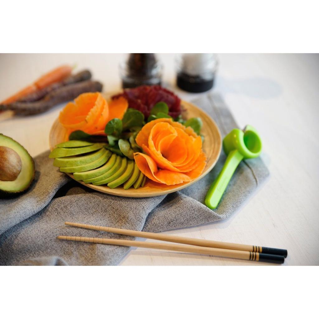 Taille légumes - fackelmann - colors edition - plastique - acier inoxydable - compatible lave-vaisselle