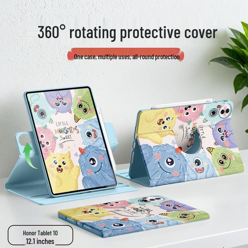 Honor Tablet 360-Degree Rotating Cartoon Protective Case