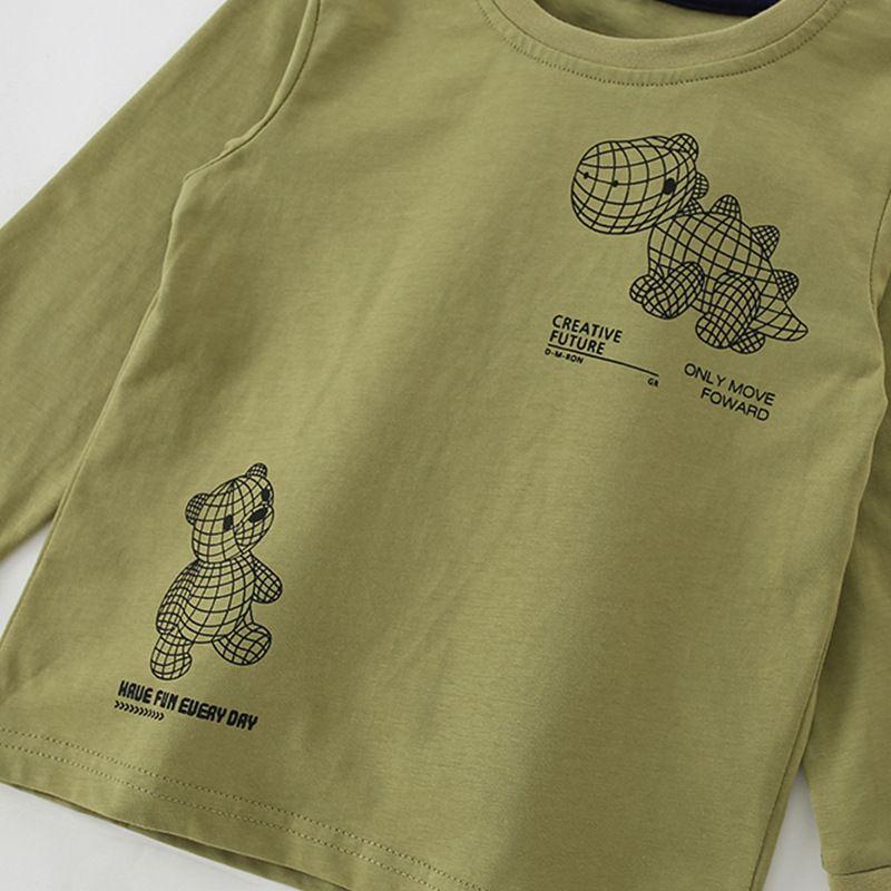 Boys' Cotton Pajamas Spring and Autumn New Children's Long sleeve Homewear Set Boys' Heattech Long Johns Children's Clothing Two-piece Set