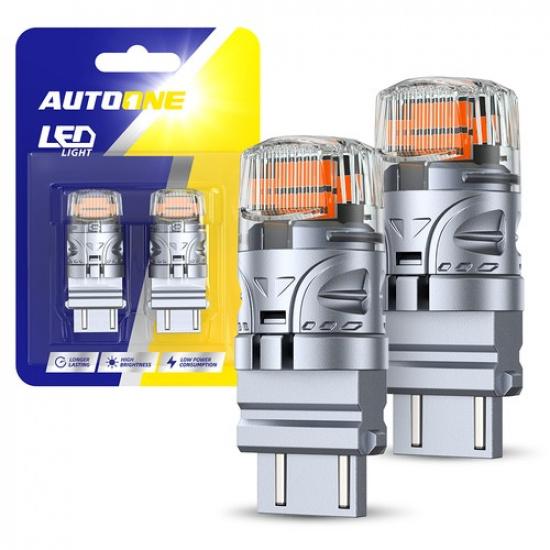 

3157 3156 3057 Brake Tail Reverse Light Anti Hyper Flash LED Bulb Amber EOOH