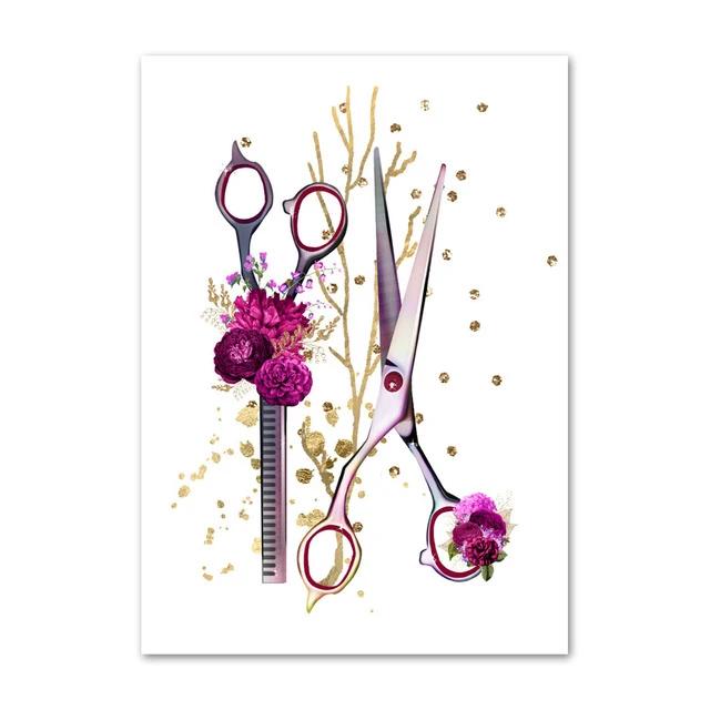 Hair  Salon Canvas Painting Decoration Aesthetic Wall Art Living Room Home Decor Gift