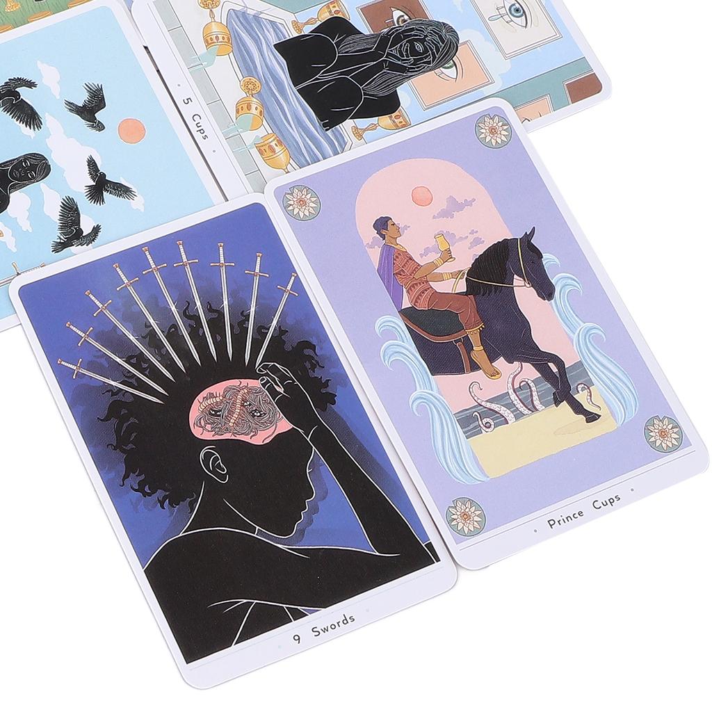 Unique Tarot Card Deck Portable Fate Divination Card Future Telling Board Game for Beginner