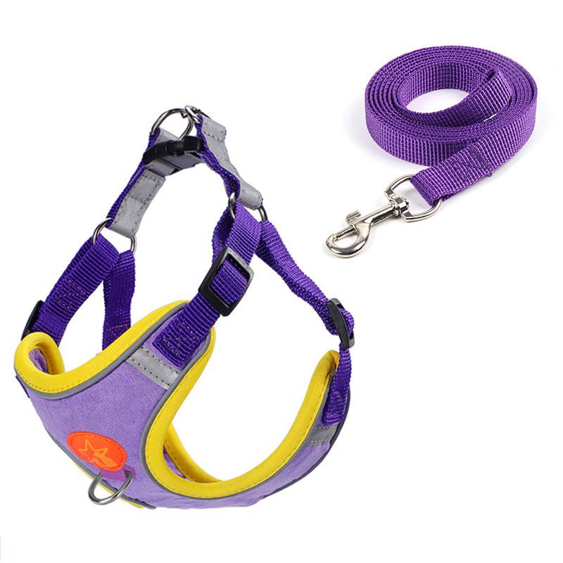 Breathable Mesh Dog Leash & Harness - Vest Style, Anti-Lost, Small/Medium Dogs