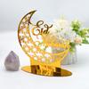 Acrylic Eid Table Ornament Unique Hollowed Out Moon/Sun Shaped Desktop Decoration Festive Home Party Ramadan Decor