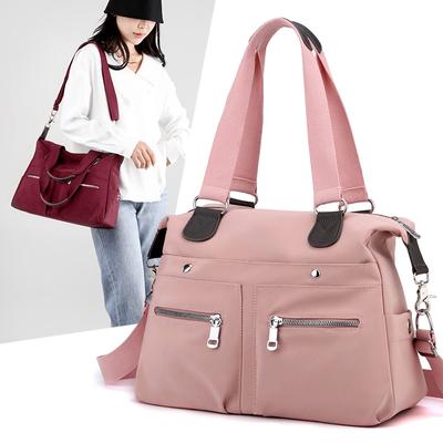 Trendy Women's Shoulder Bag Nylon Butot Portable Large Capacity Oblique Span Bag He Tote Ag