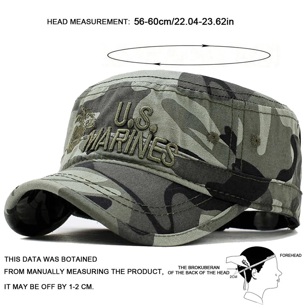 Berretto da Baseball Ricamato Us Marines Unisex Primavera Autunno Outdoor Regolabile Cappelli Casual Uomo Visiera Piatta Cappelli Militari Cappello Hip-Hop