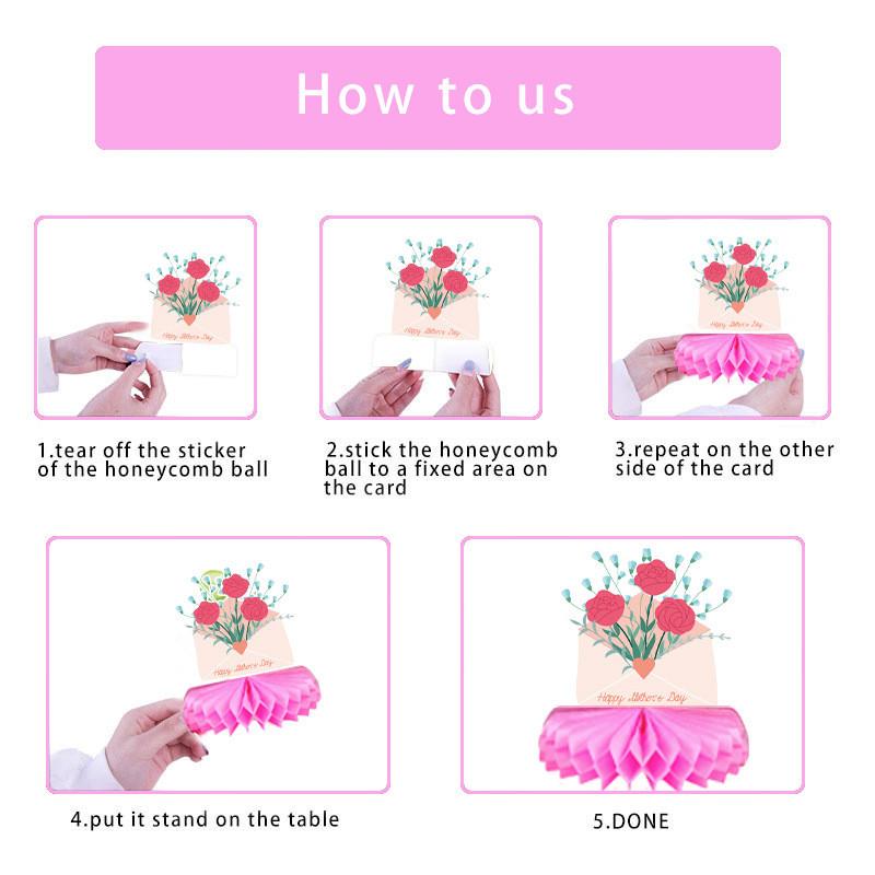 Mothers Honeycomb Day Paper Crafting Prop For Home Party Desktop Decoration