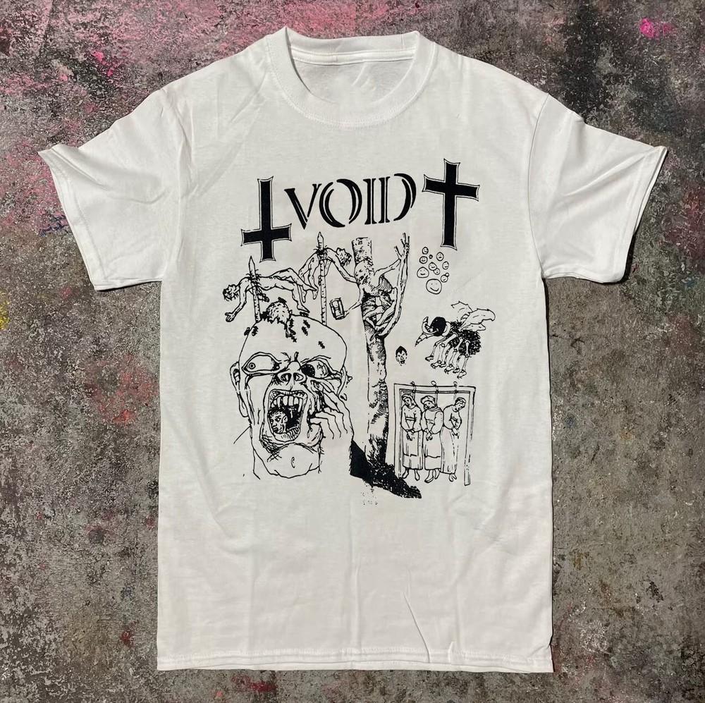 

Хлопковая белая футболка Void Band Унисекс Концертный S до 5XL Унисекс Футболка S