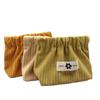Cute Small Corduroy Snap Coin Purse - Automatic Closure Makeup & Change Bag