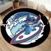 1pz Tappeto Rotondo Area con Fantasia Lilo e Stitch, Tappetino per Pavimento Camera da Letto Soggiorno, Tappeto Decorativo Interno per Sala Giochi Camera da Letto Soggiorno, Stanza Estetica