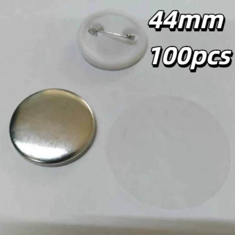 Ready Stock 25/32/44/58mm Metal Back Button Badges Blank Iron Plate Button Badges 100Pcs Canned Iron Badges Consumable Material