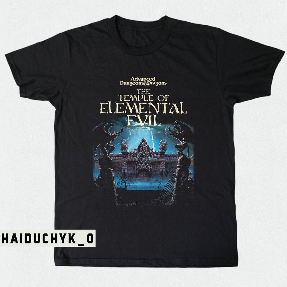 

Advanced Dungeons & Dragons Tee The Temple Of Elemental Black T-shirt Size S-5XL Unisex T-Shirt M