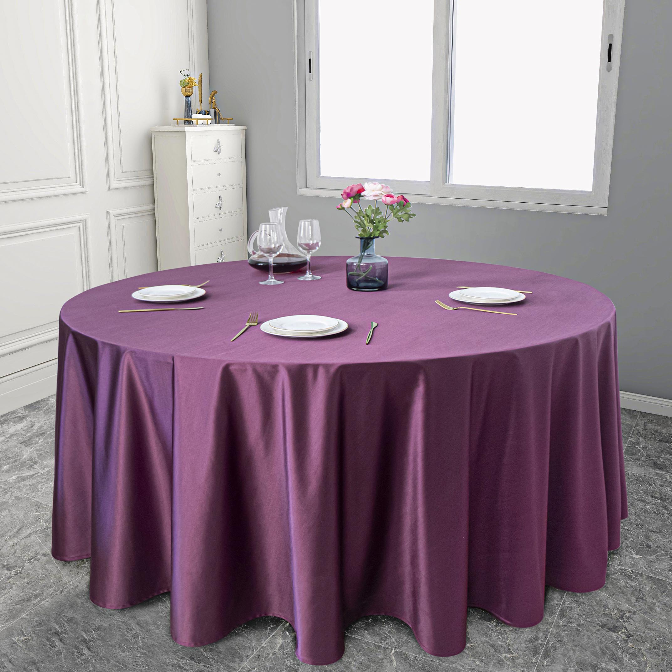 Чистый цвет современная минималистская атласная скатерть утолщенная многоцветная — фото 14