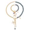 Fashion Imitation Pearl Beads Choker Necklace for Women Summer Beach Starfish Pendent Neck Jewelry Accessories