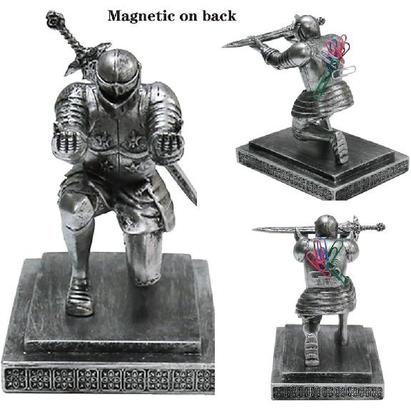 Knight Pen Holder Magnetic Cool Desk Accessories and Organizers Executive Soldier Knight Pen Holder Nice Christmas Gift for Boyfriend Husband Dad Son