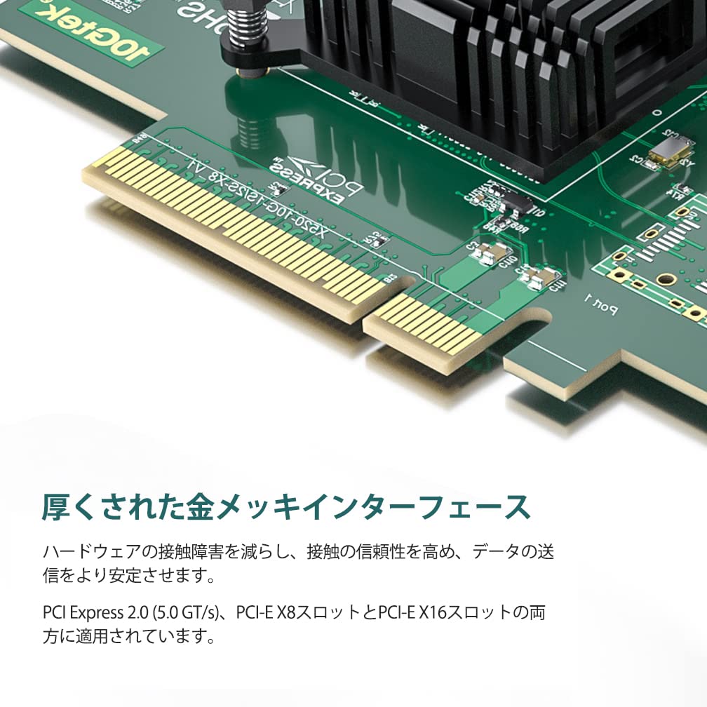 ipolex 10G Network Card Intel X520-DA1X520-SR1 82599EN Original Board (Chip) Mounted, Single SFP+ Port, PCI-E 2.0 x 8, for PC Servers