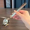 Stainless Steel Round Spoon Large Size Dining Spoon Rice Serving Spoon Drain Hole Heat Spoons Kitchen Tool Utensils