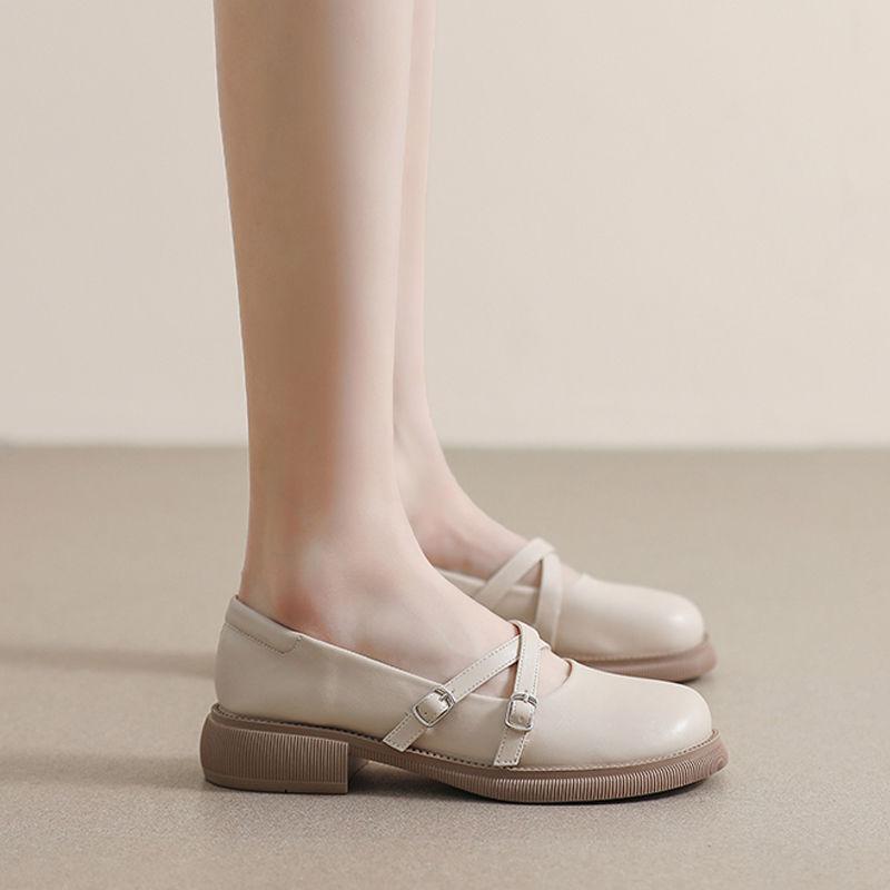 

One pedal Doudou shoes autumn new single shoes outer wear maternity shoes Mary Jane loafers large size women s shoes 41-43 34