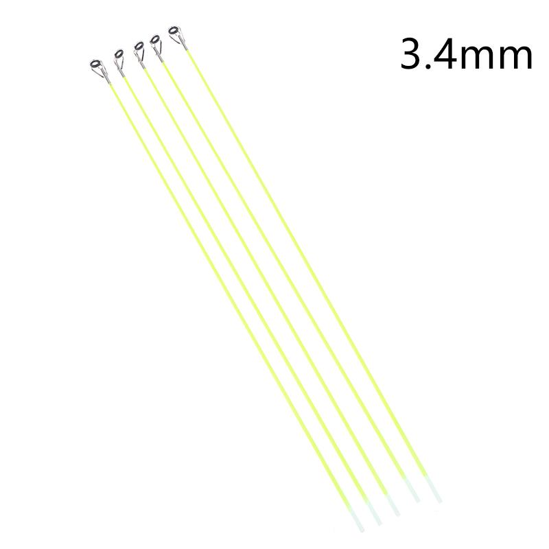 5Pcs 42Cm Boat/Raft Rod Tip Spare Tail Fiberglass Refit Replacement Fishing Rod Tip With Top Ring Fishing Gear Accessories
