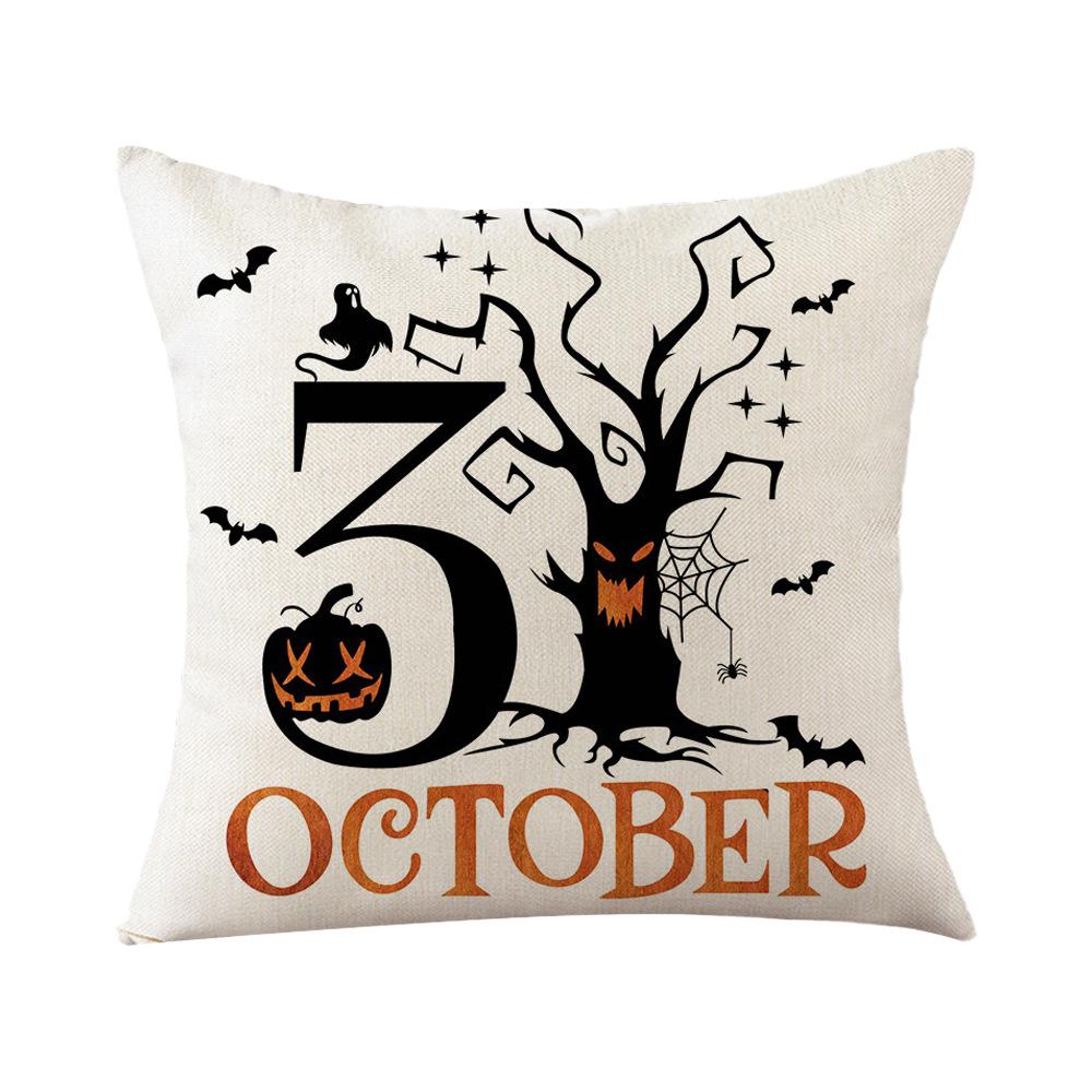 Halloween Cushion Cover 45x45 Pillowcase pumpkin witch car Printed Sofa Cushions Decorative Pillowcover Home Decor Pillow case
