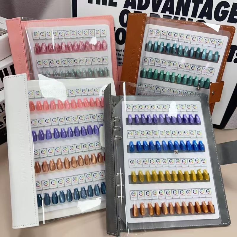 48/96/144/192 Colors Magnetic Tips Nail Art Swatch Book Manicure Color Test Storage Book Large Acrylic Works Display Color Card