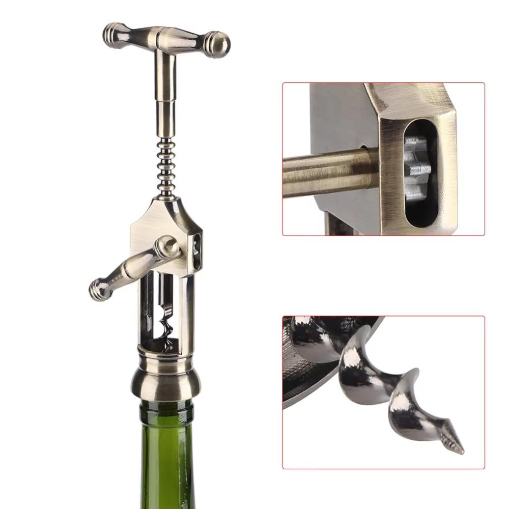 Corrosion-resistant Wine Bottle Opener Vintage Cork Puller Zinc Zinc Zinc Alloy Corkscrew Dining Table