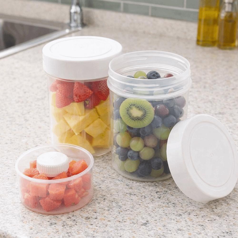 Plastic Double-Layer Salad Cup 750 Ml Oat Cup Multi-functional Breakfast Cup  Home Kitchen