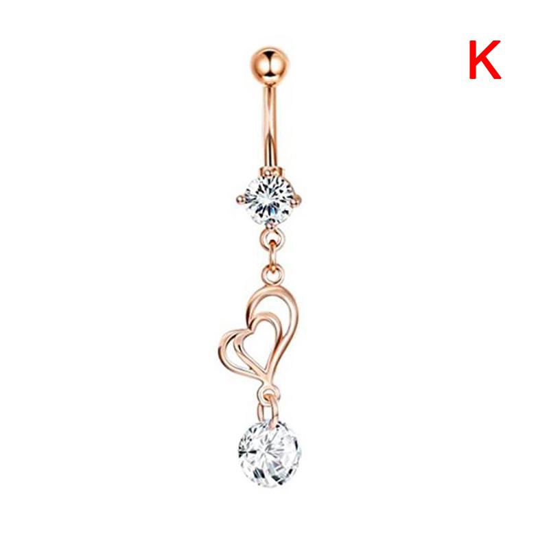 14G Bauchnabelring Hantel Tropfen Anhänger Körperpiercing Bauchnabelringe